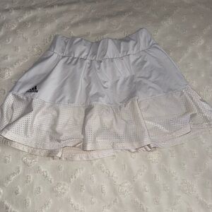 Adidas Women's White Perforated Mini Skirt